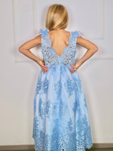 Azeli Flowergirl Long Lace dress